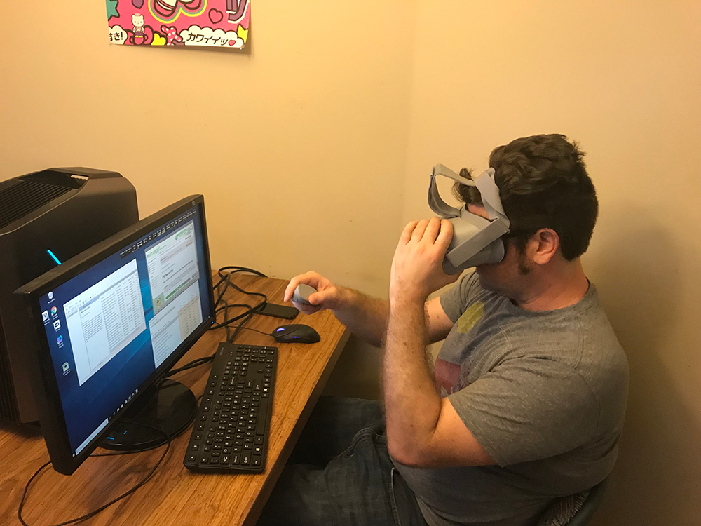 Nate from Bunny Gun testing the rift