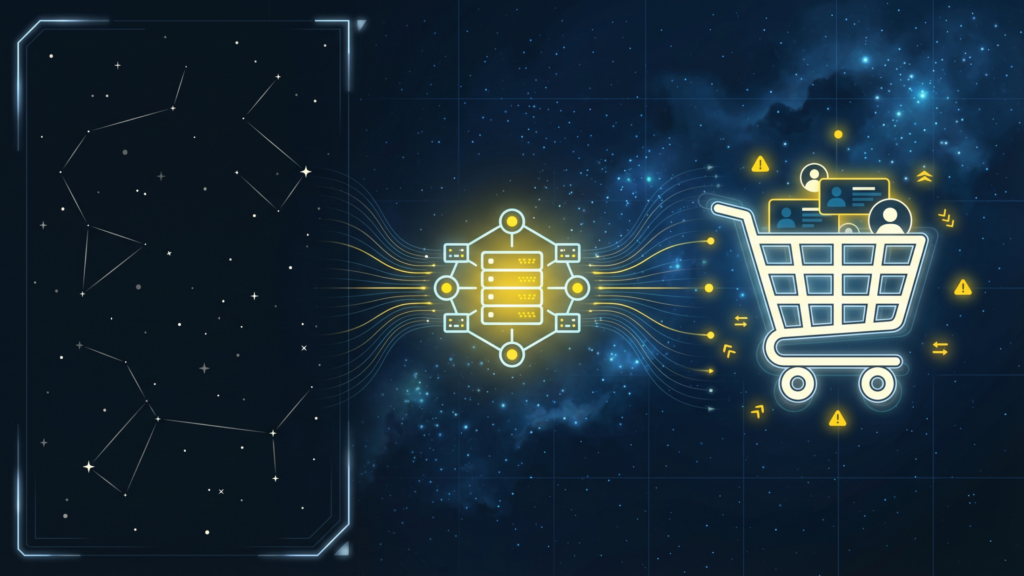 Shopping cart with user icons