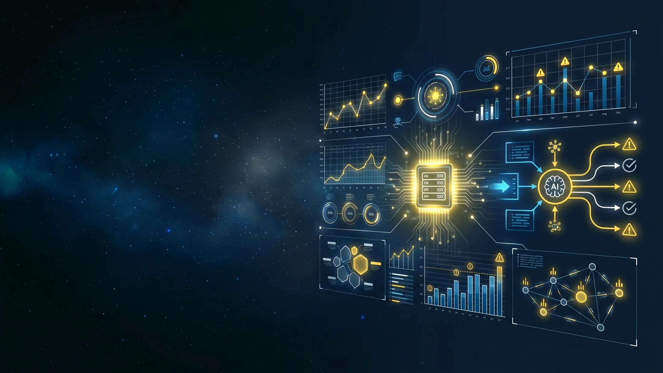 AI analyzing feedback charts