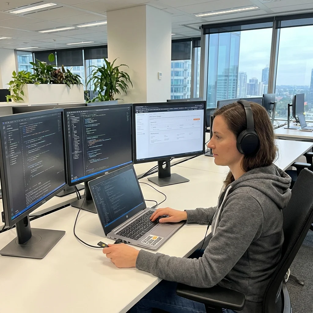 developer securely managing API keys in cloud environment