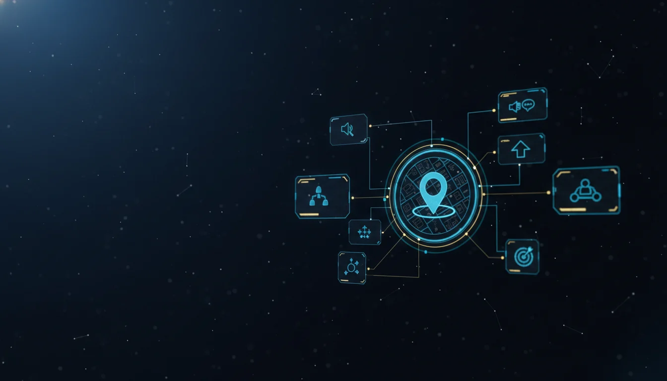 Marketing Agency header image - Futuristic ‘Marketing Agency’ command-center interface floating in a dark, starry digital space, no physical m