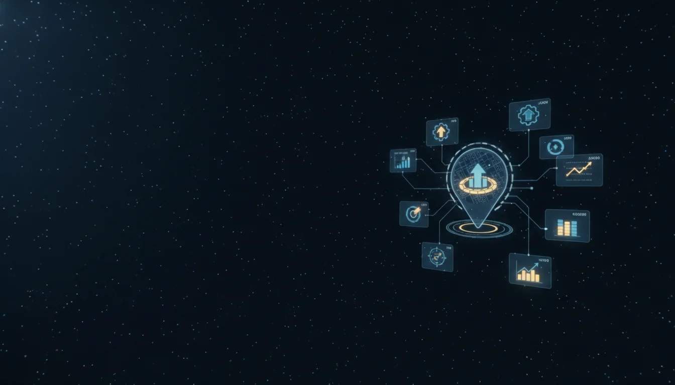 Performance Optimization header image - Futuristic ‘Performance Optimization’ command-center interface floating in a dark, starry digital space, no ph